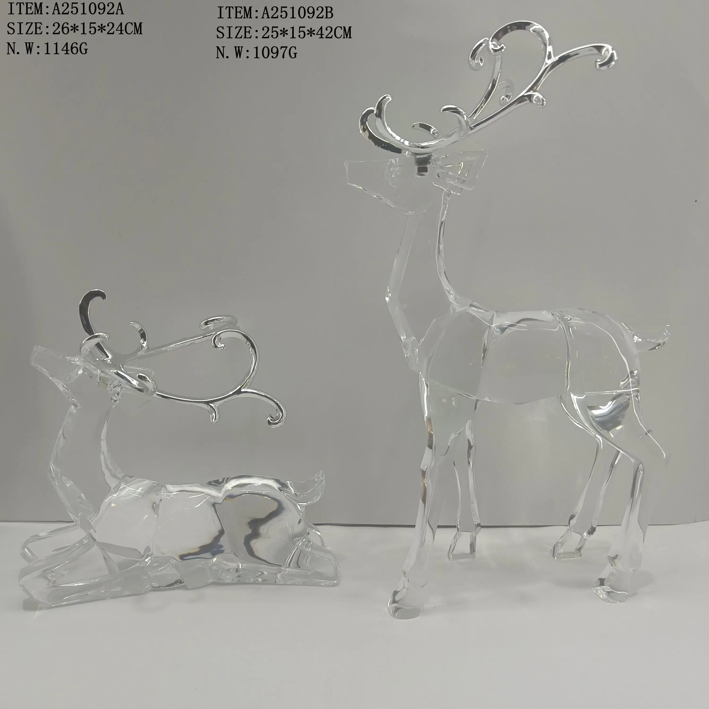 Статуя оленя Рождественская скульптура лося для дома спальни акриловая декоративная подставка животных олень лежащий