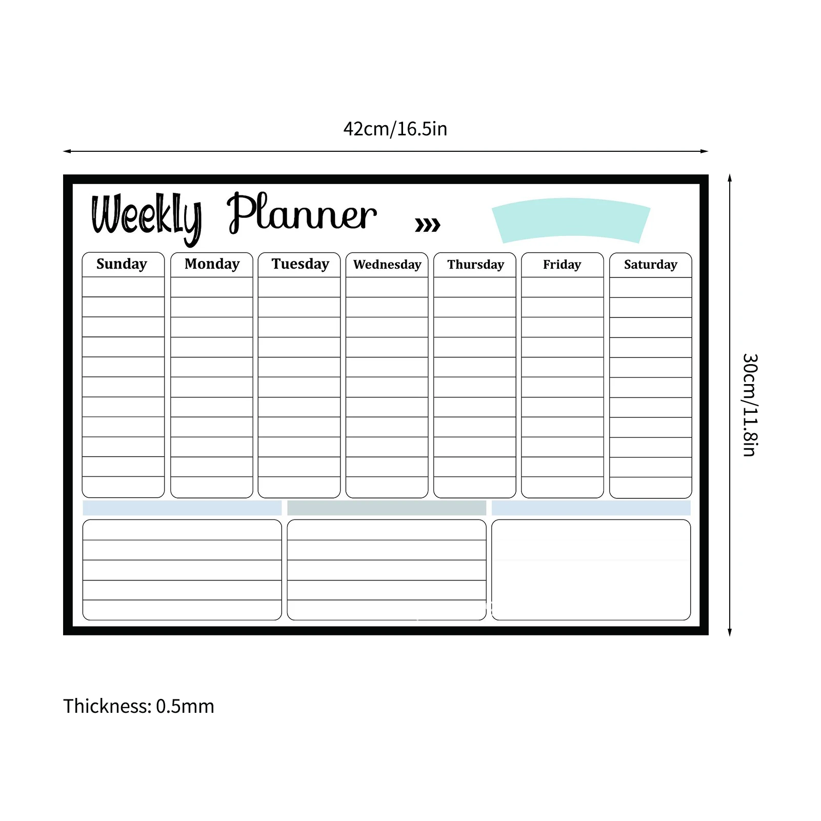 Maglory Custom Whiteboard For Fridge Magnetic Dry Erase Planner Board Magnetic Weekly Monthly Planner Board Chore Chart for Kid