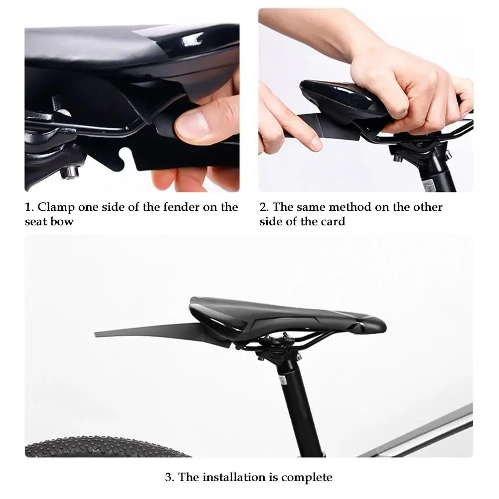 Bicycle saddle fender road mtb mountain bike rear mudguard wing plastic cycling saddle mudguards parts