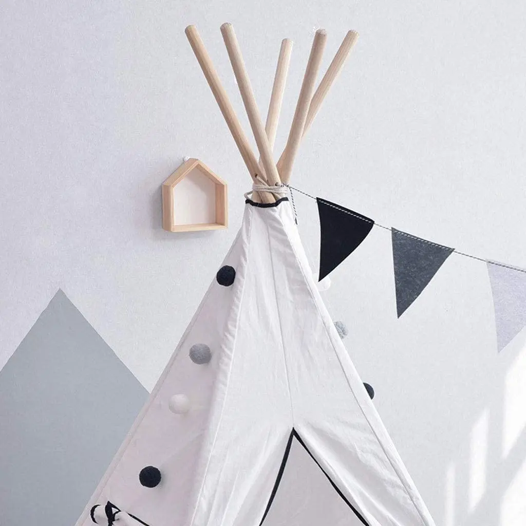 CE Approved Customized Logo Style Kids Indoor Cotton Canvas for Children play tent