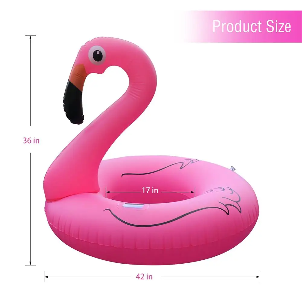 Wholesale PVC Pool Float Lounger Toys Huge Solar Inflatable Flamingo Swimming Seat Ring