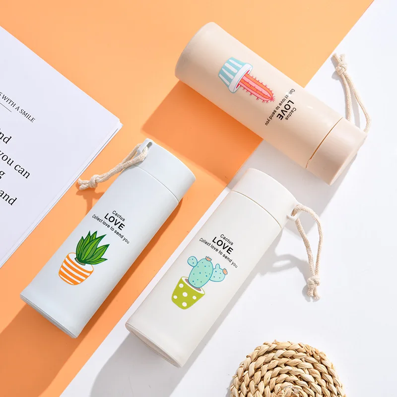 Eco-friendly Portable Camping Office Luxury Gradient Colors 400ml Glass Water Bottle For Adults Gifts