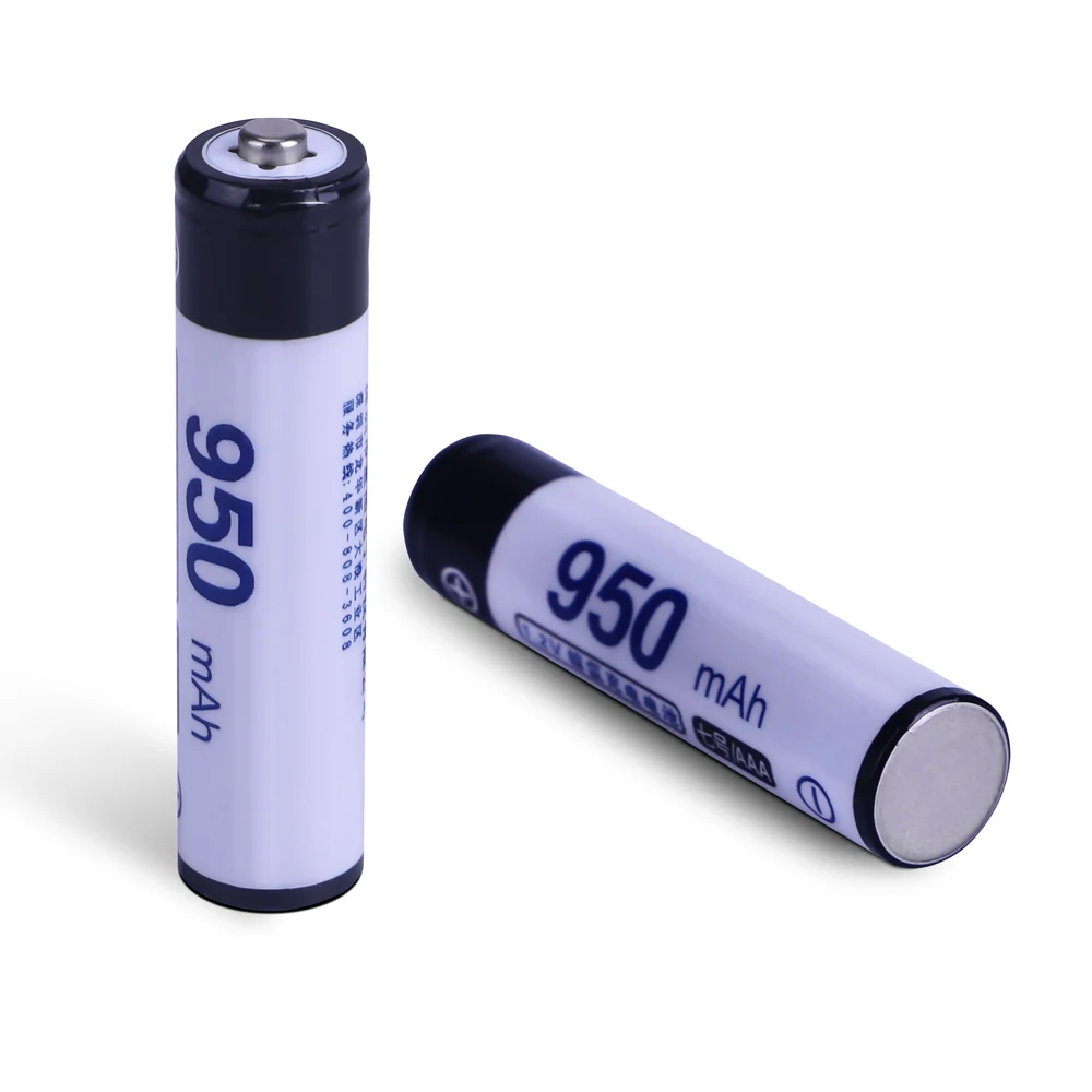 Low Self-Discharge 1.2V 950mAh Ni-MH AAA Rechargeable Batteries CE Certified for Clocks Toys Power Tools Consumer Electronics