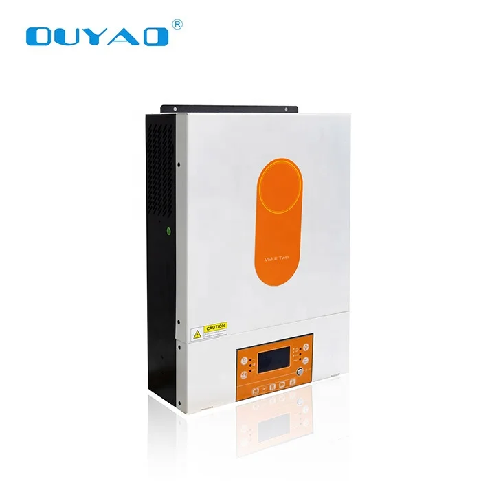 OUYAD high frequency 24v 4kva  MPPT  inverter dual output with wifi & BMS 4kw pure sine wave hybrid solar inverter