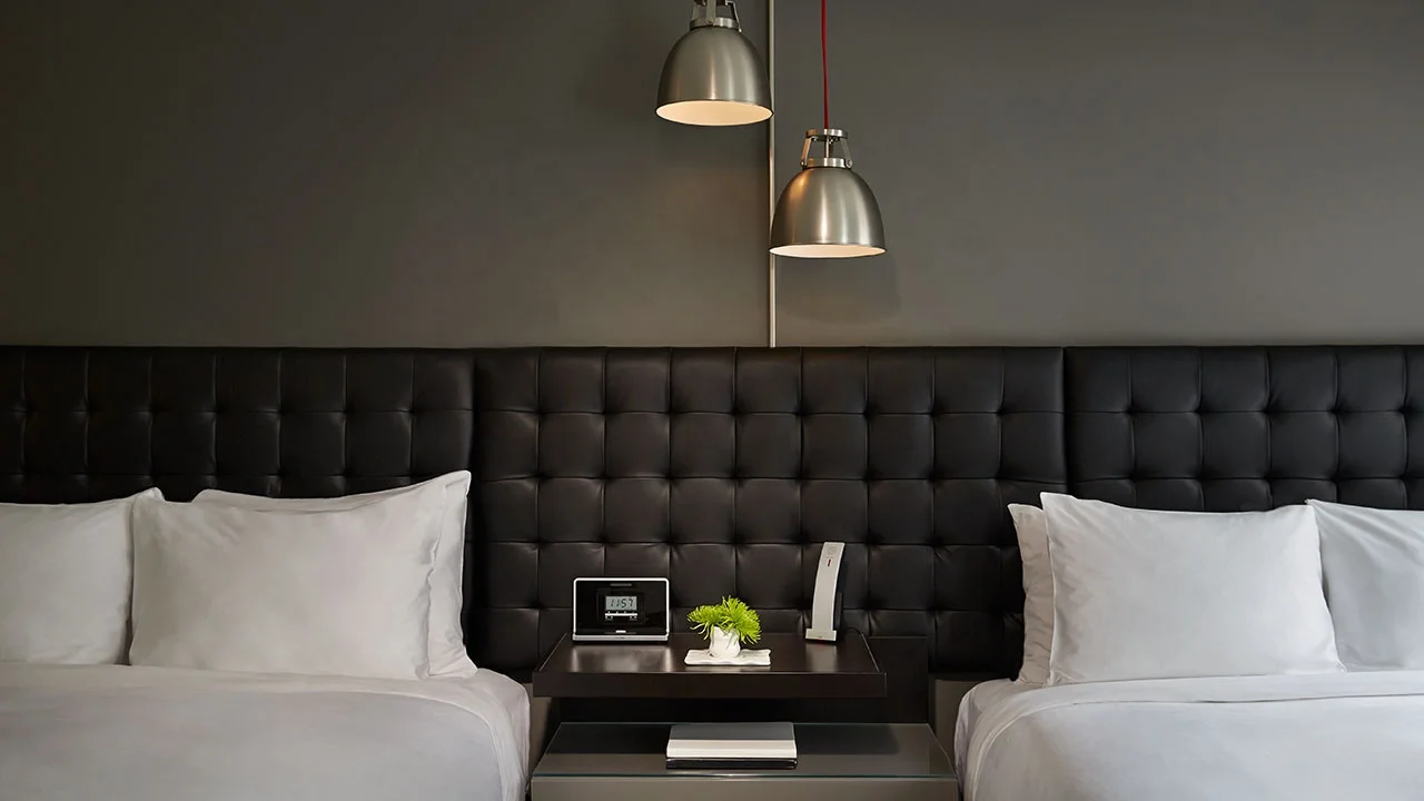 Simple Design Wooden Hotel King Size Bed With Big Headboard Wooden Headboard Hotel Furniture