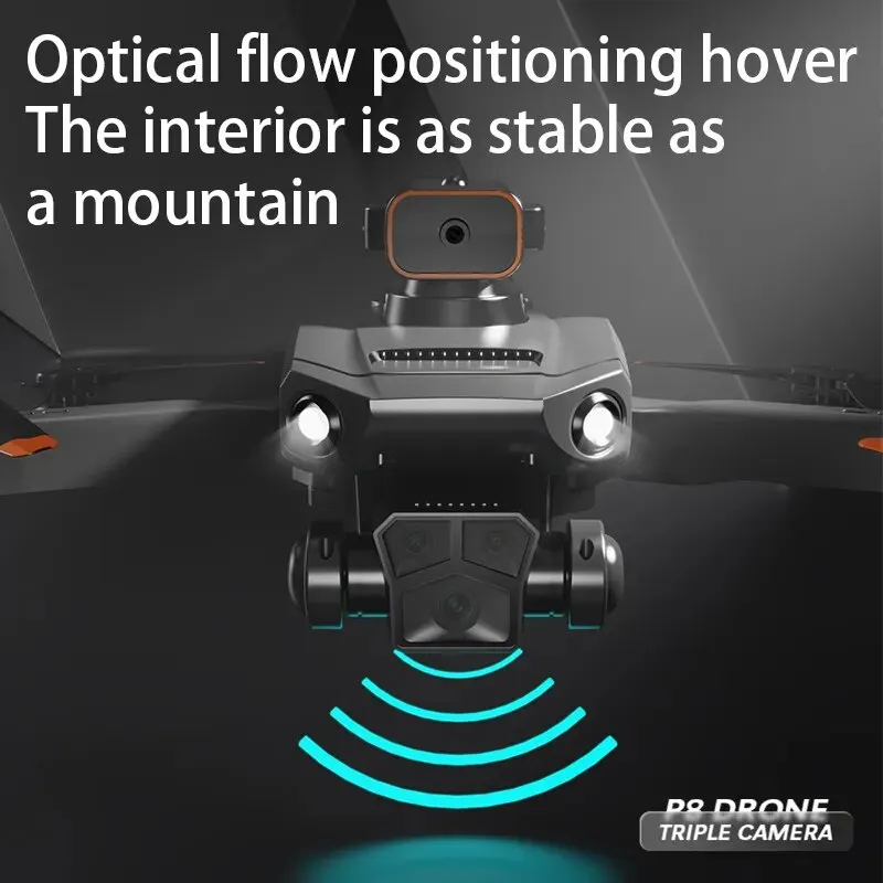 New P8 Pro Professional Drone Obstacle Avoidance 8K Triple HD Camera 5G Brushless Motor Foldable Quadcopter Gifts Toys