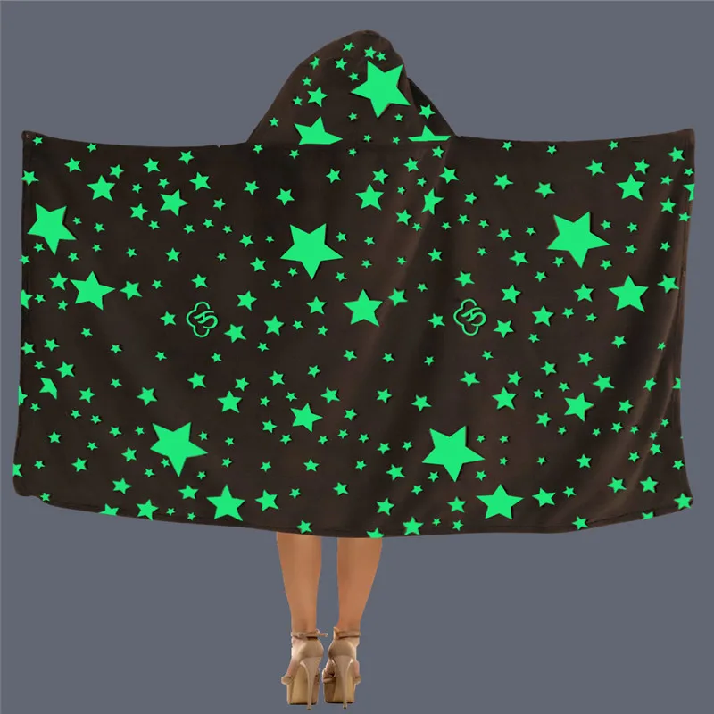 Детское светящееся одеяло с капюшоном