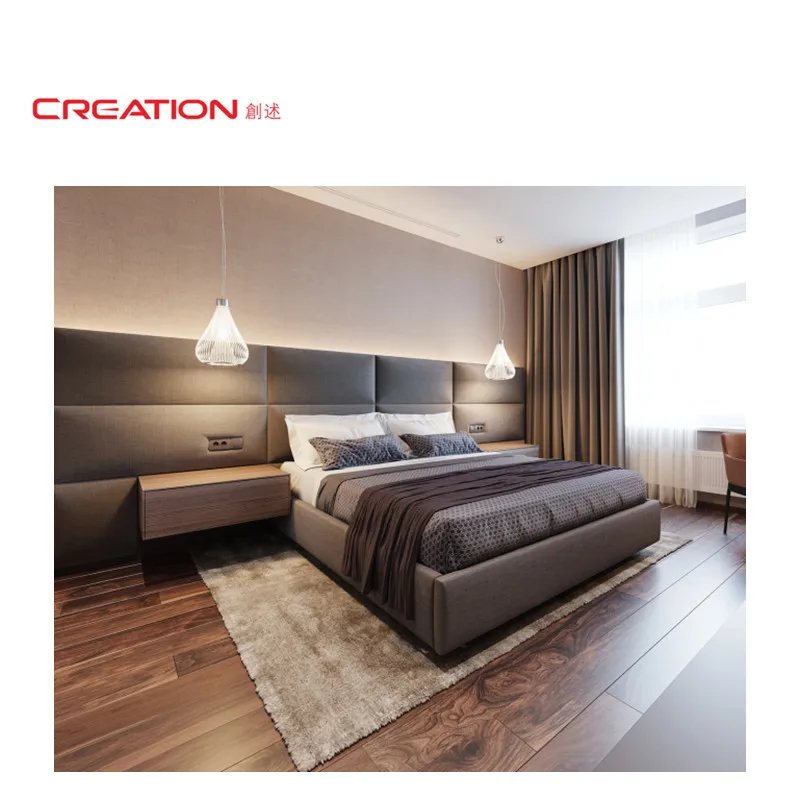 Creation Hotel Project Purple Upholstered Fabric Cover Four Seasons Hotel Furniture For Sale