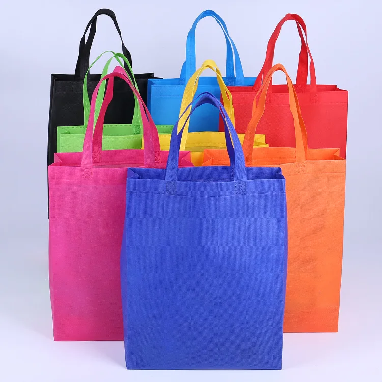 Promotional PP Coated Shopping Custom Printed Recycled Laminated Grocery Non Woven Bag For Shoes