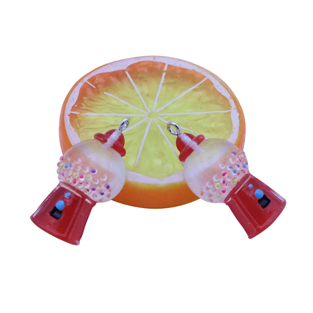 Hot Sale 9*35mm 3D Red Coke Cup Charm Resin Beads Pendants for Making Necklace Earrings