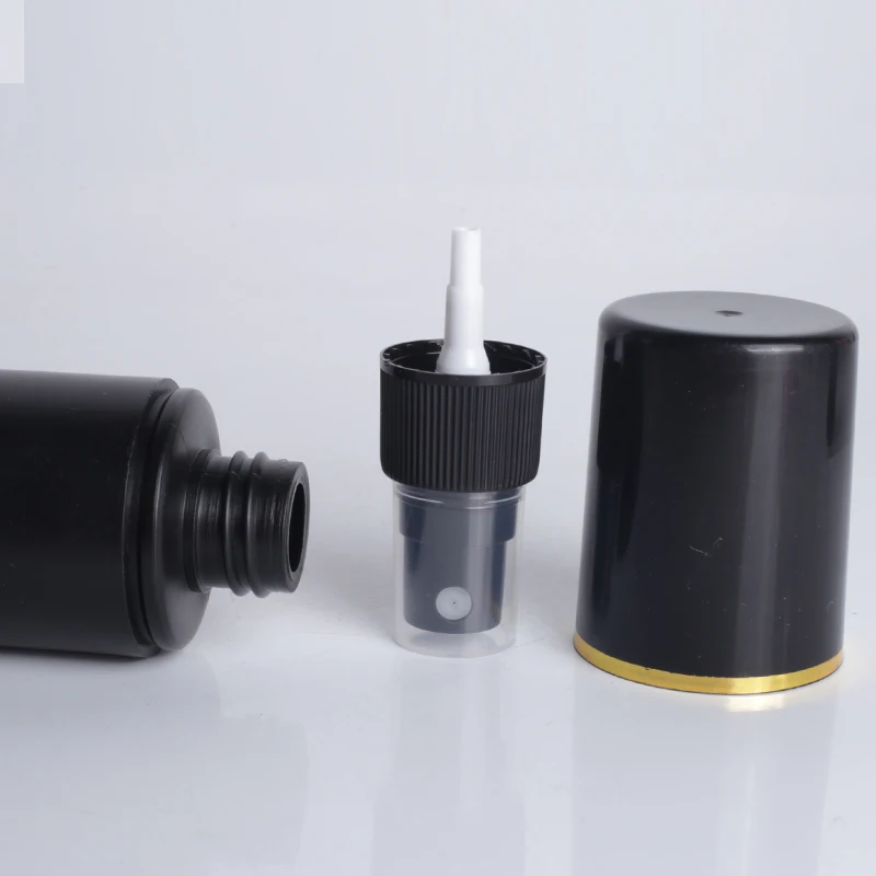 Hot Sale Cheap Price alcohol Mist 50Ml 30Ml travel Spray Bottle Matte black Plastic Bottles for cosmetic packaging in store