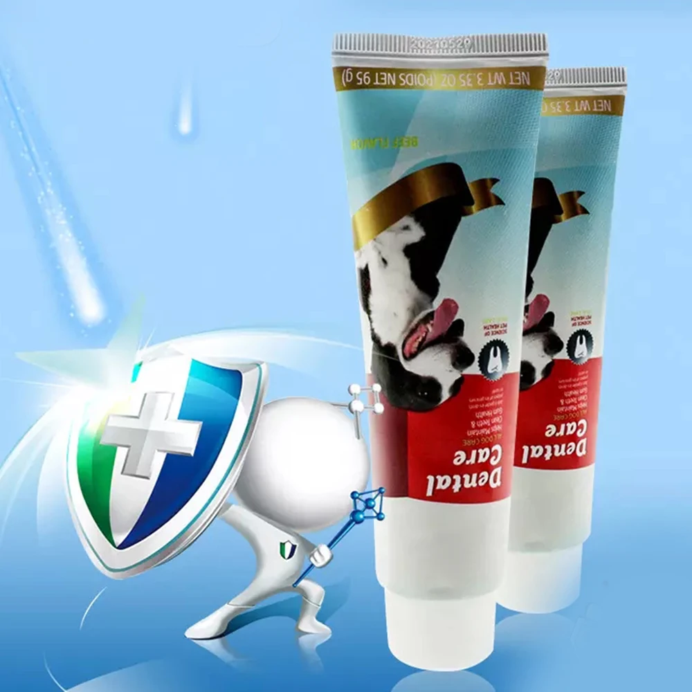 Паста для ухода за зубами домашних животных, 4 в 1, с щеткой