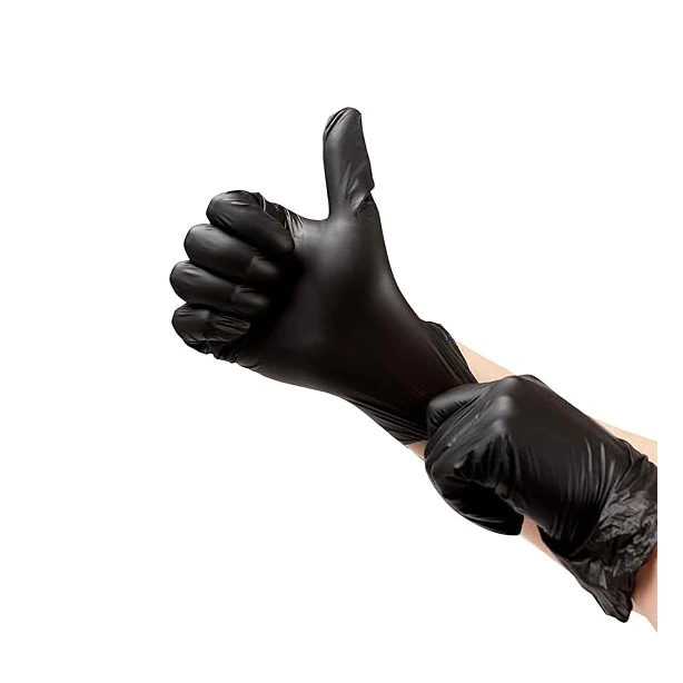 Custom Kitchen Beauty Barber Check Clean Portable Powder-Free Latex Vinyl Black Nitrile Gloves Disposable