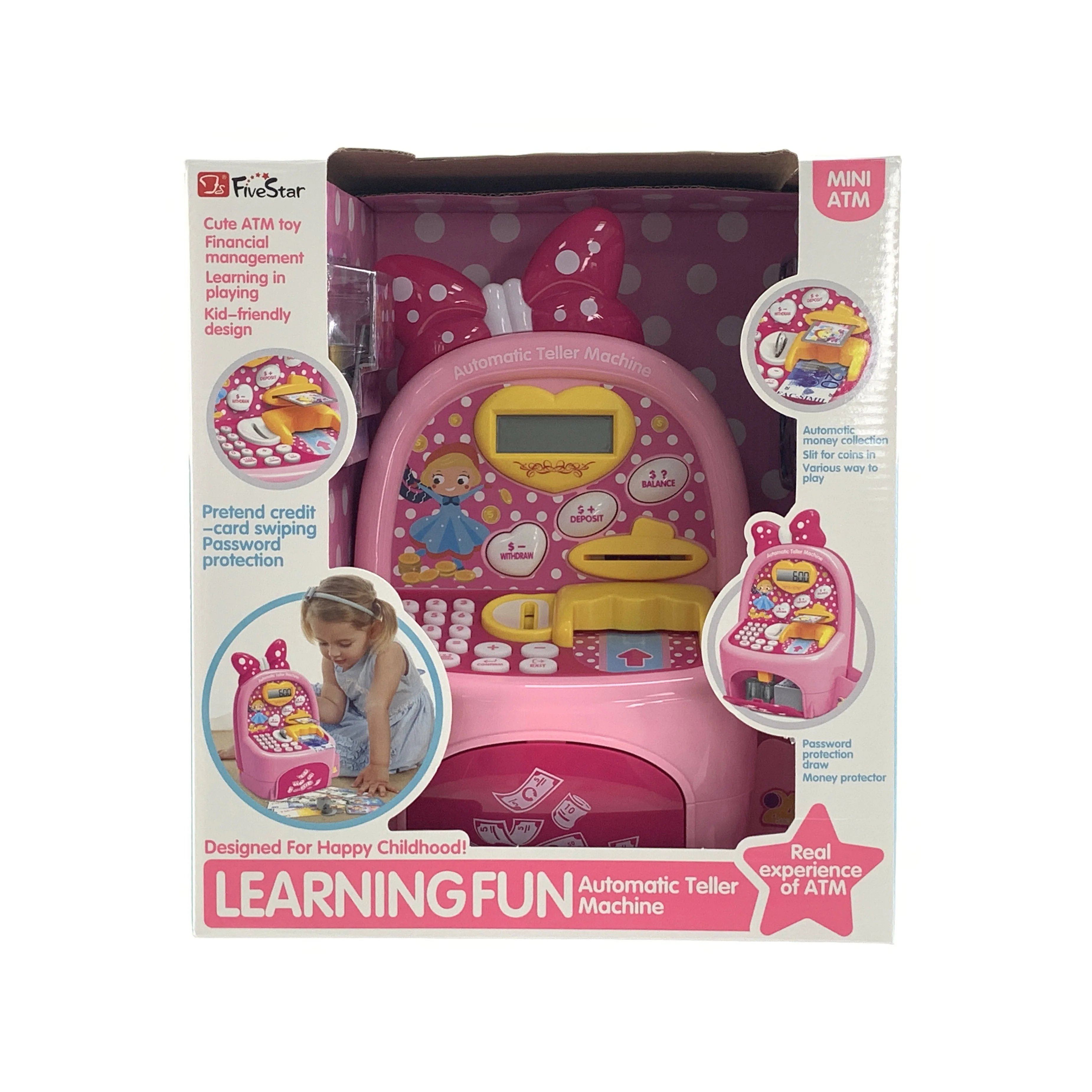 ATM Bank Toys Kids Electronic Cash Register Toy Money Banking ATM Bank Role Pretend Play Kits For Children Girls Gift Toys