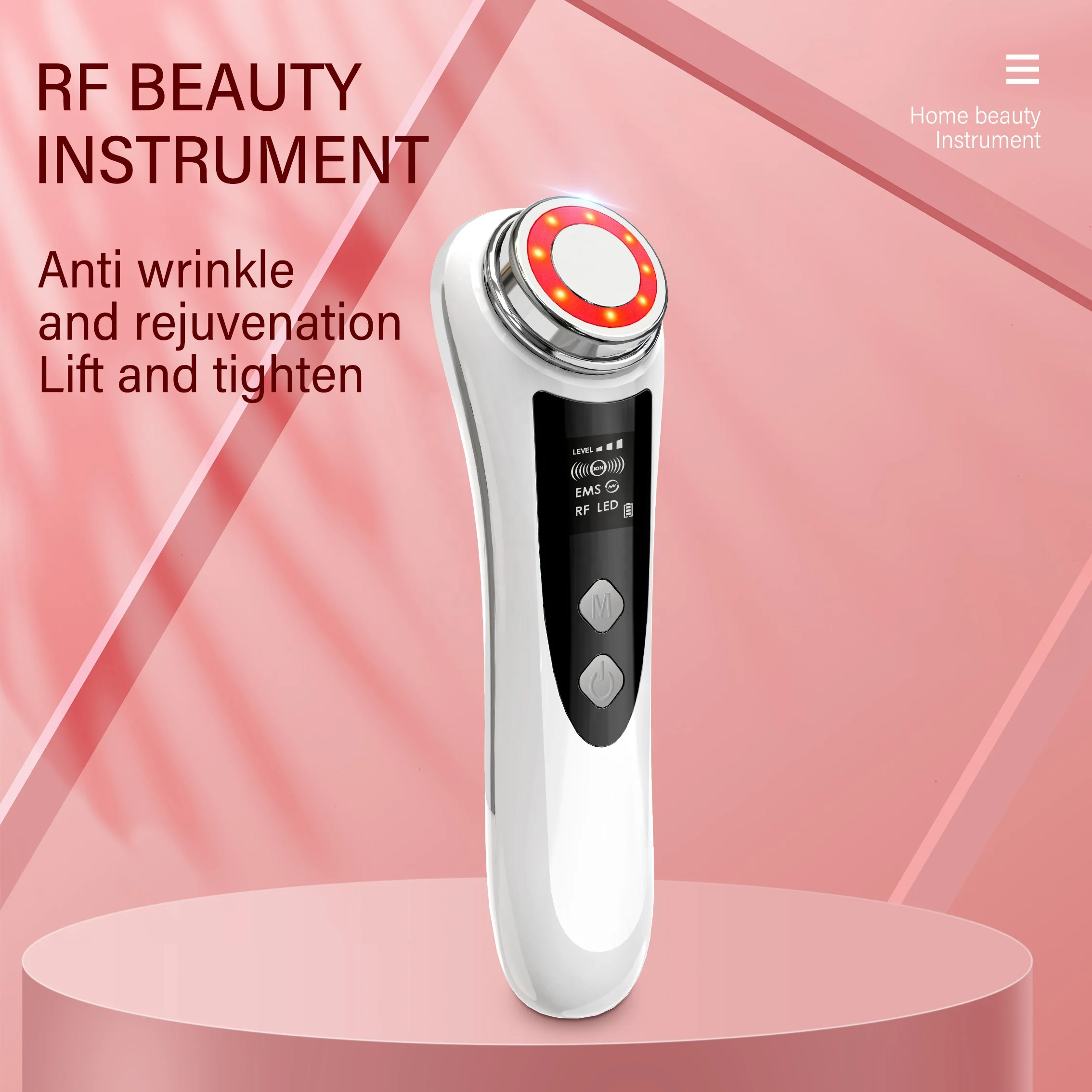 Face Care Home Use Rf Beauty Instrument Led Anti Wrinkle Rf Face Lift Machine Facial Rf Beauty Device For Lifting Tighten Skin