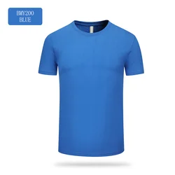 Summer 100% Cotton T shirts Mens Round Neck Clothing Casual T Shirt Breathable Gym Fitness Training Shirts For Women