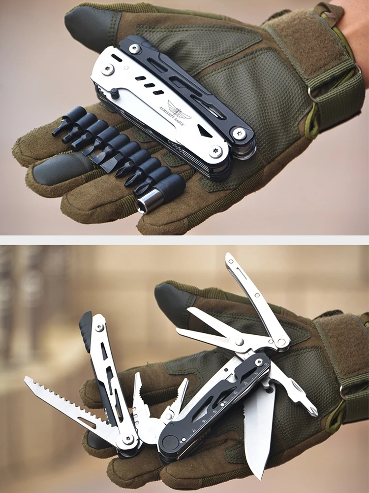 Multi Tool Pocket Knife Camping Accessories Survival Gear Scissors Screwdriver Folding Pliers