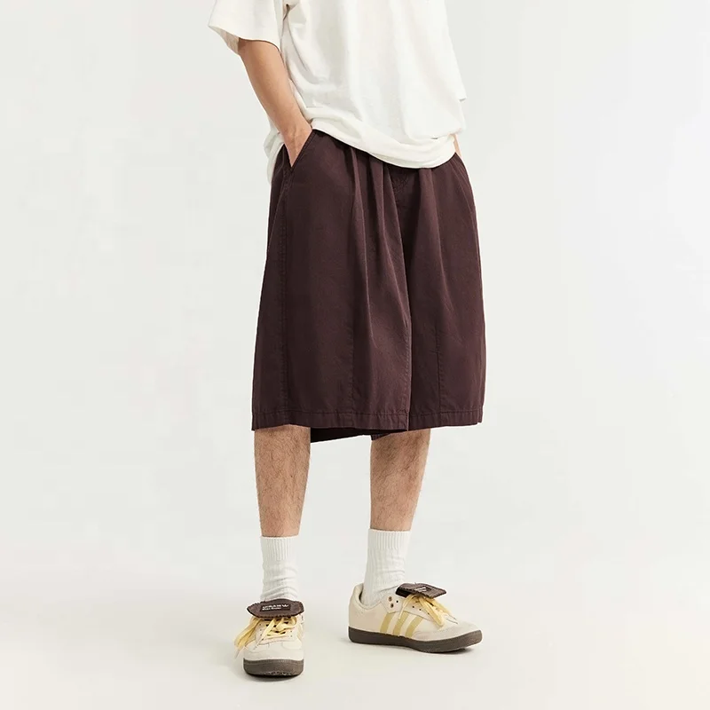 INFLATION Custom Garment Dye cargo shorts unisex Baggy Wide Leg customize cotton shorts