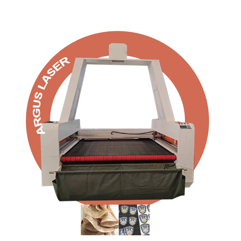 ARGUS CCD Camera Laser Cutting Machine 100W Auto Feeding Fabric Cloth Laser Cutter Garment Industry Laser Cutting Machine
