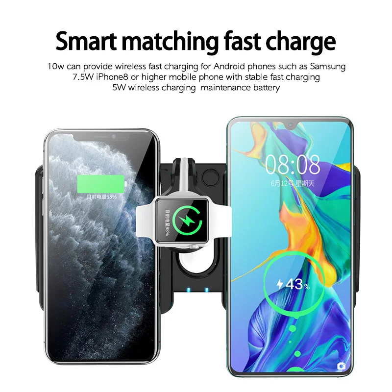 
wireless charger 4 in 1 new product 2020 wireless charging for iphone/watch/earphone universal wireless charger 