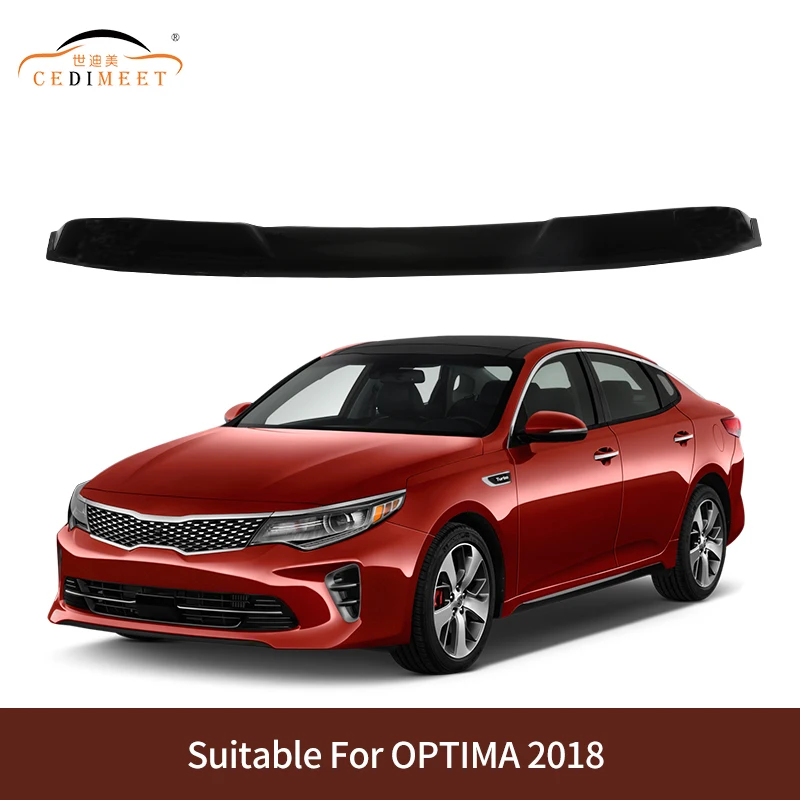 Black Trunk Roof Car Spoiler Exterior Acrylic Material Rear Trunk Wing Rear Roof Spoiler Use For Optima 2018