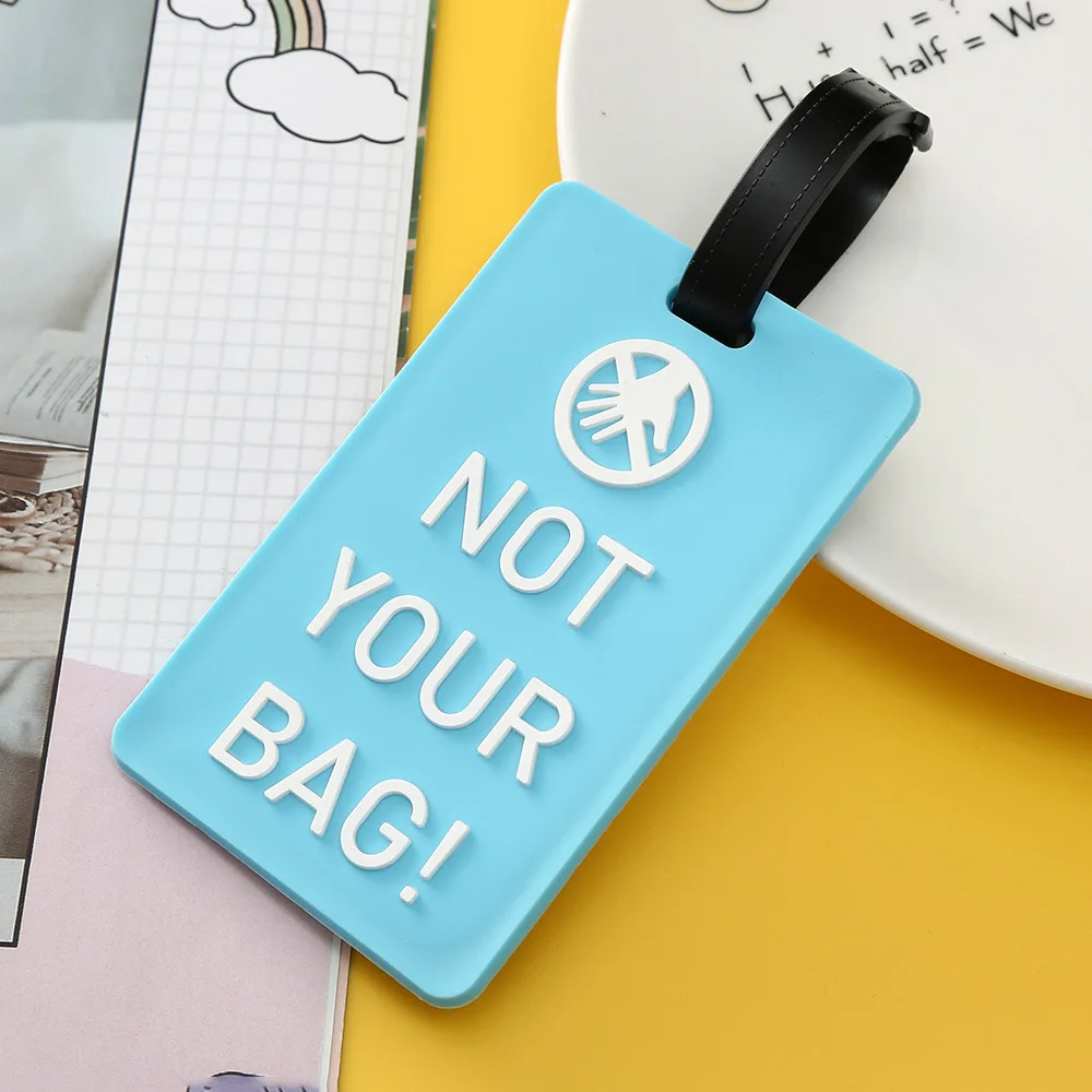 luggage tag pvc soft rubber travel  sublimation luggage identification tag personalized passport holder with letter luggage tag