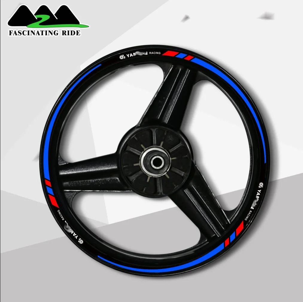 
Customized reflective waterproof stickers for YA-MA-HA R1 R3 R6 R15 motorcycle wheels Motorcycle Wheel Sticker 