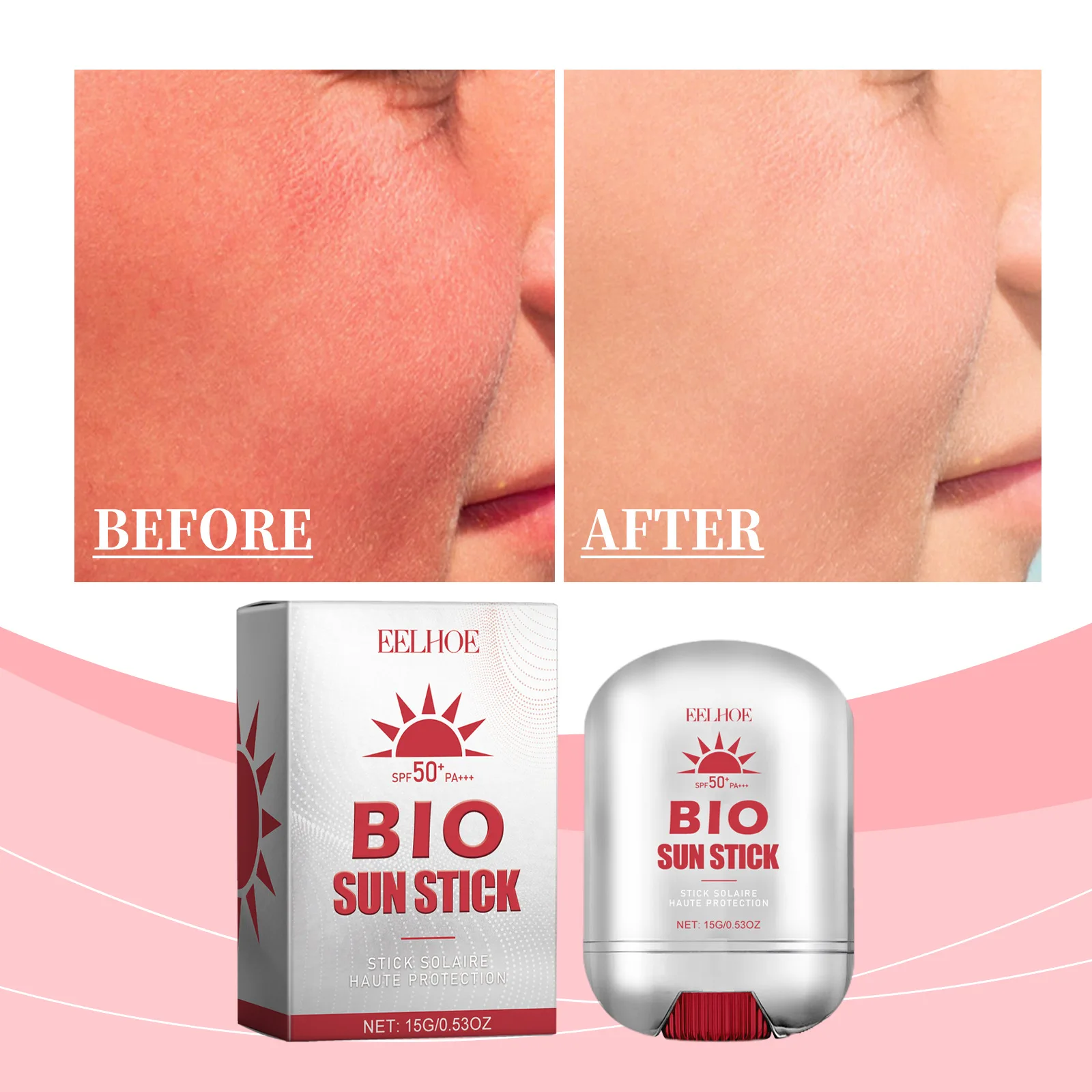 SPF 50 Sun Protection Sun Cream Sunscreen Moisturizer Women Skin Care Cream Sunscreen Lotion Emu Otransparent Natural