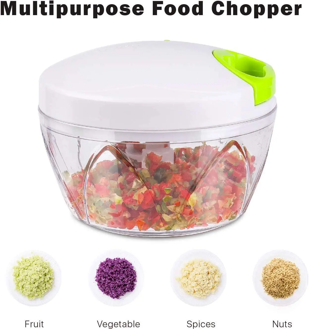 Magic Manual Spiral Meat Grinder Vegetable Slicer Mini Pull Twist Vegetable Chopper 3 Blades Speedy Easy Pull Handheld