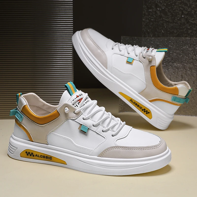 Fashion design khaki men sneaker hot selling new cool flat sole walking shoes support custom logo men casual shoes