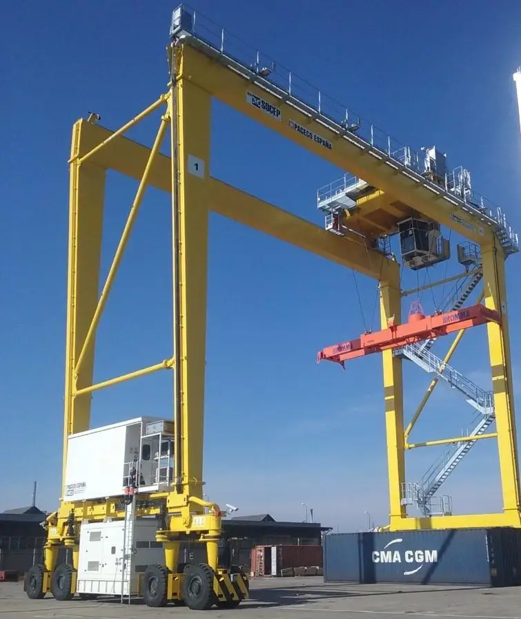 Карманный козловой кран 40 тонн 50 60 портовый контейнер резиновый