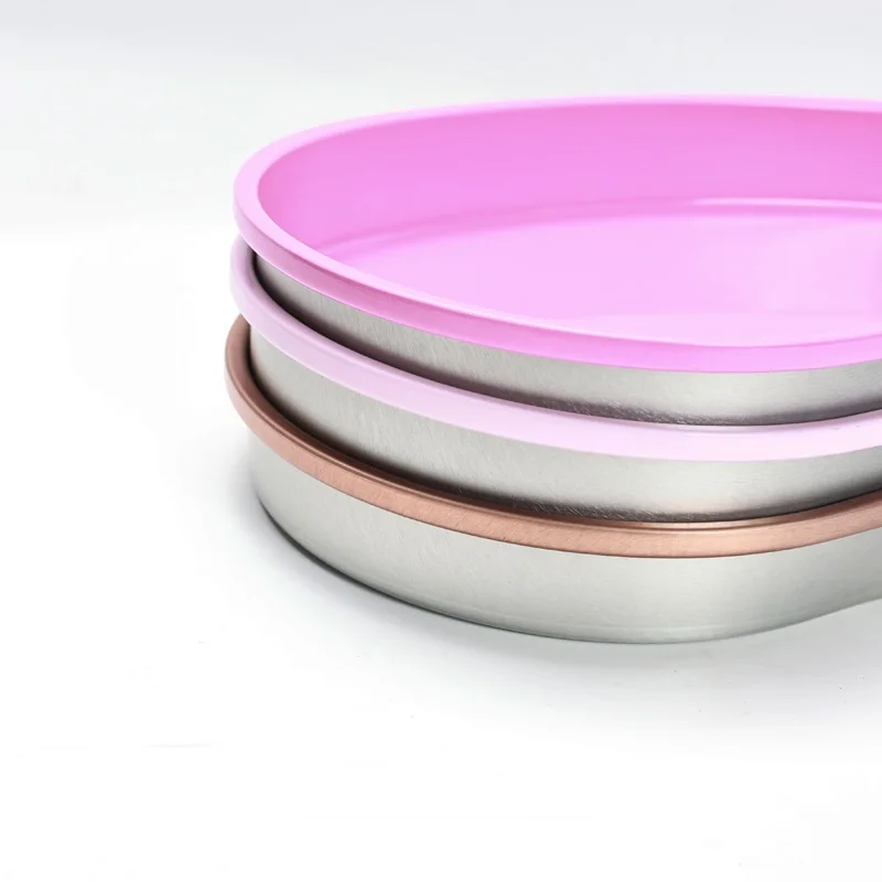 2024 Colorful Metal Nail Art Display Tray Manicure Jewelry Rhinestone Nail Art Tool Storage Tray