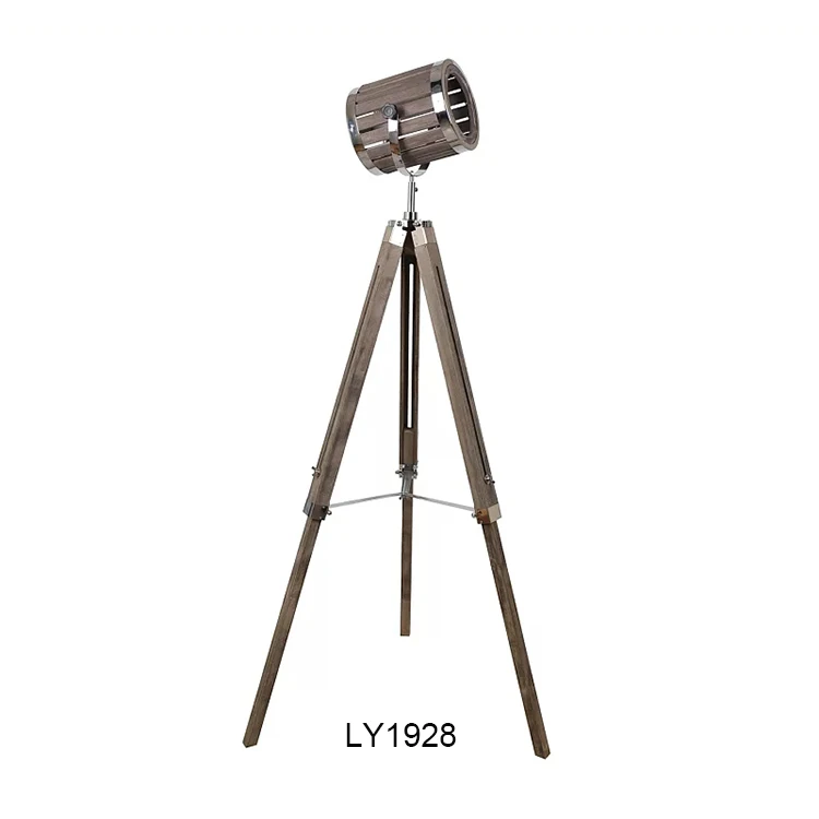 Роскошные винтажные гигантские студийные напольные лампы в античном стиле с деревянным штативом для гостиной и спальни