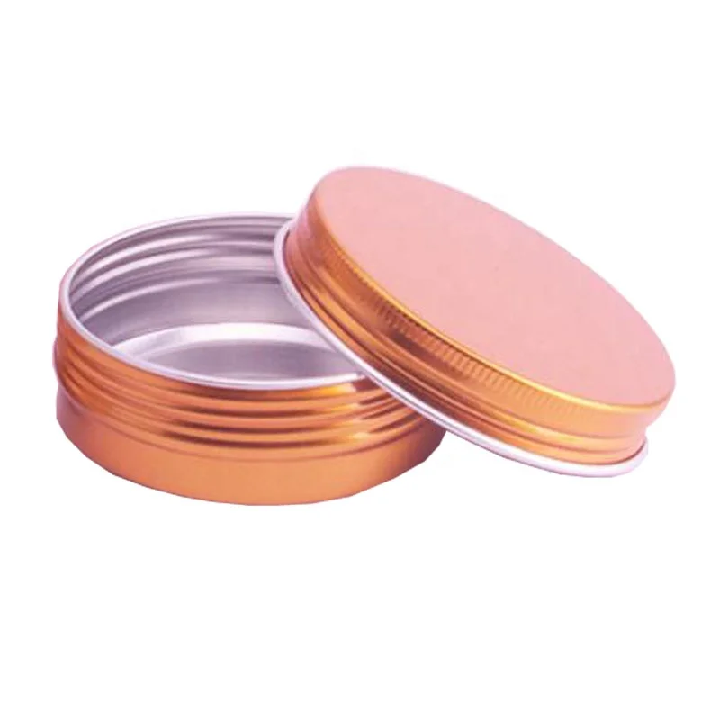 6pcs / lot Free Shipping 60ml Cosmetic Jar with Screw Lids Aluminium Box