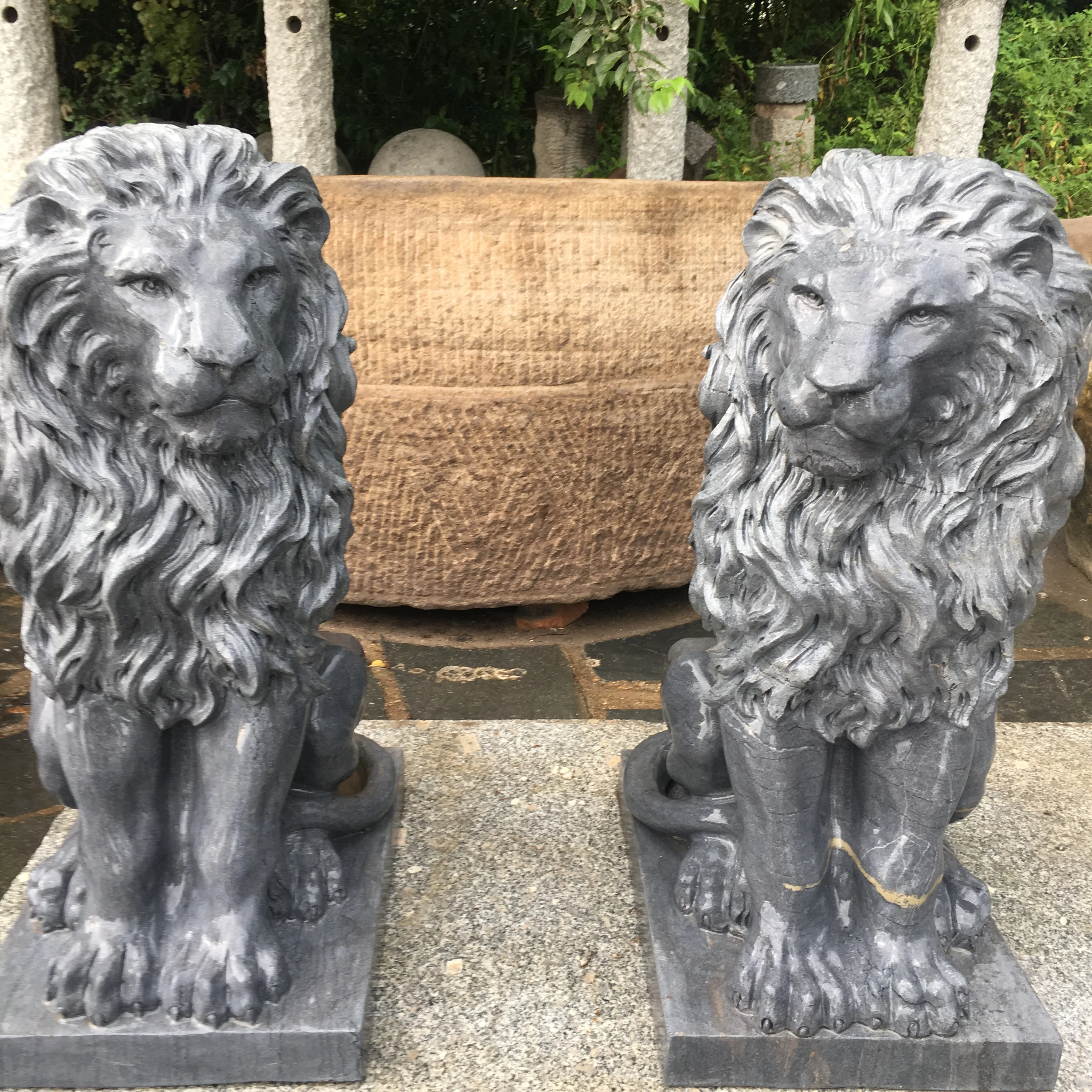 garden decoration stone lion statue animal sculpture limestone statue