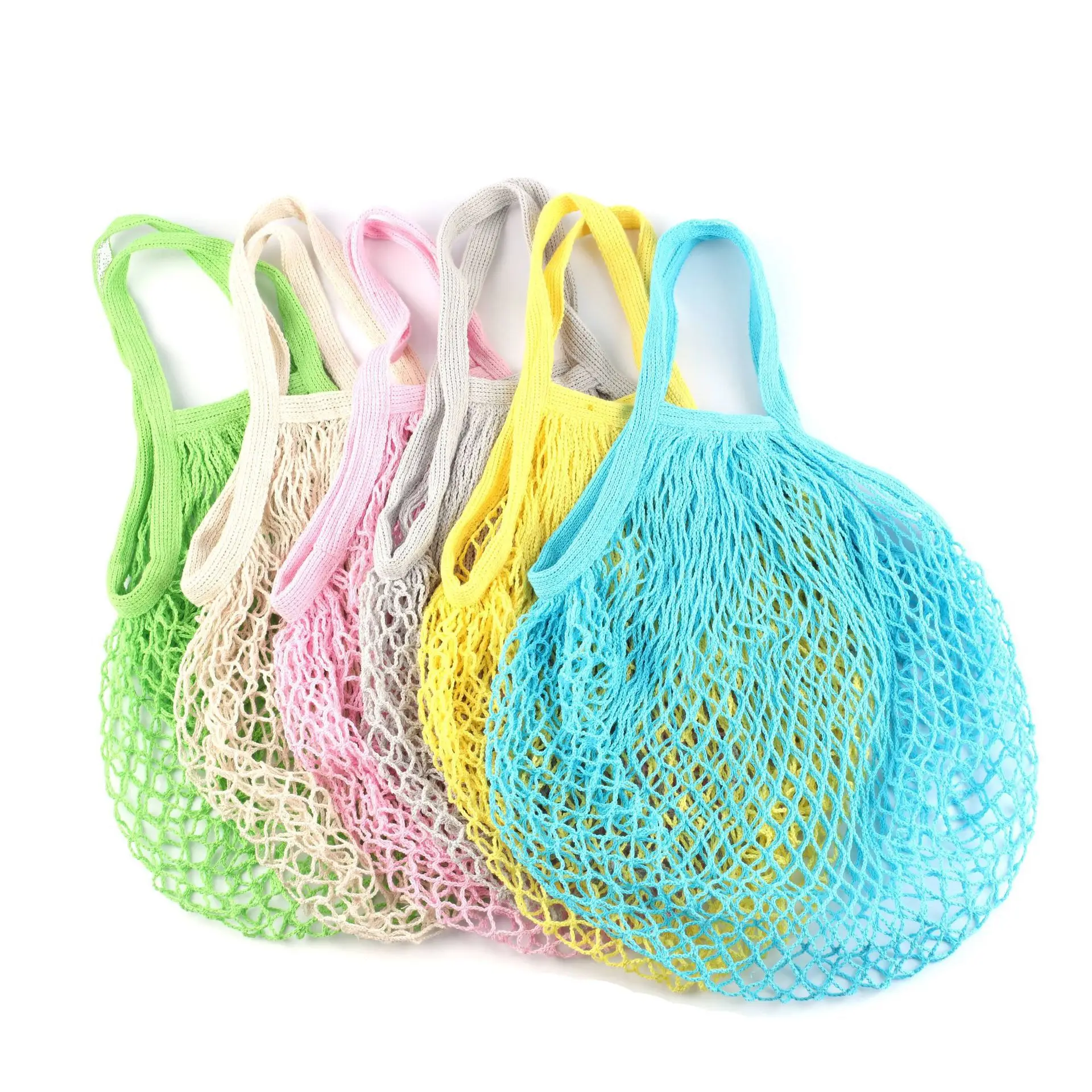 Large Reusable Organic Cotton Tote Mesh Shopping String Net Bag for Vegetables Packaging Option