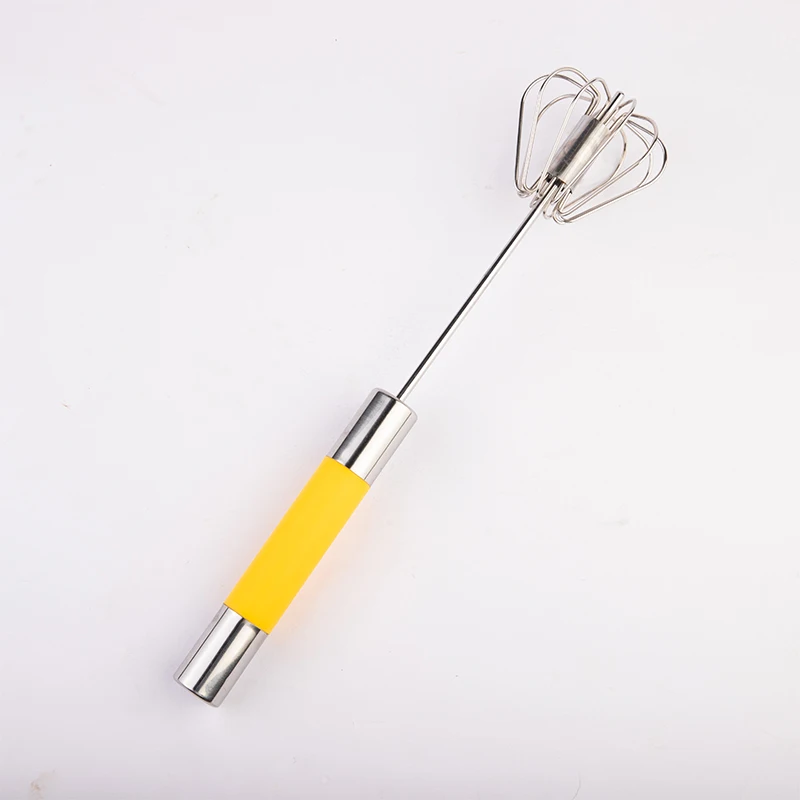 
Semi Automatic Egg Beater Whisk Wire Hand Mini Metal Wire Whisk With Ball 