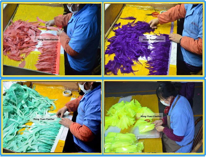 Feather Crafts Series Top Selling gold  goose personalized reasonable price fabric feather trimming trim  for  costume