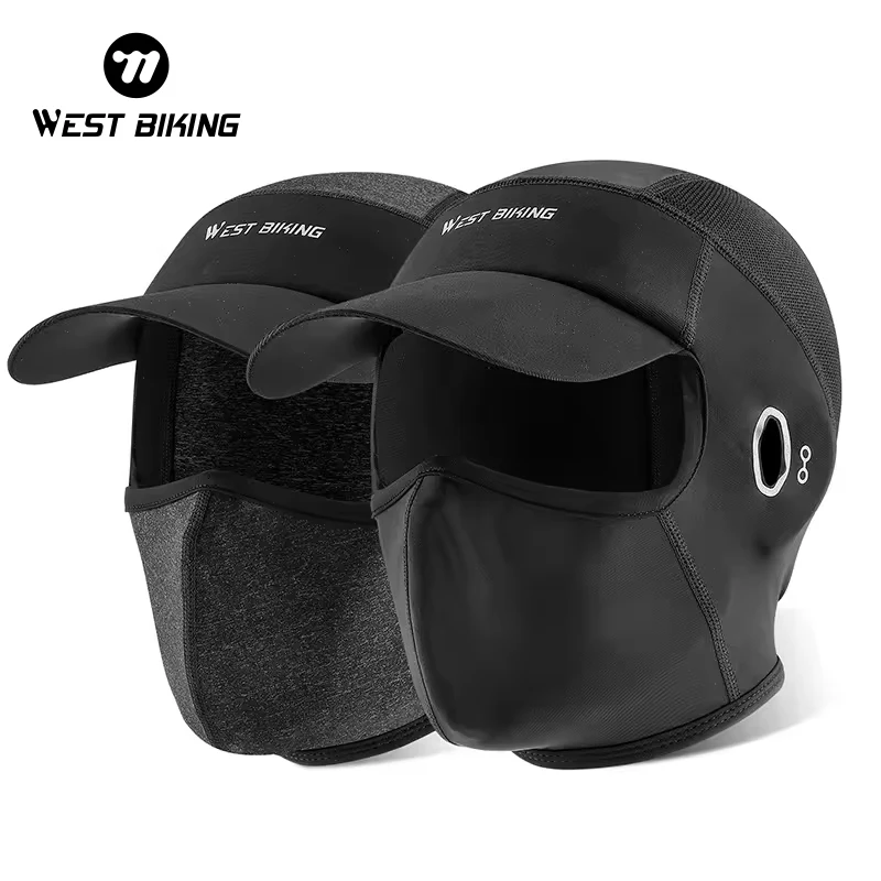 WEST BIKING Wholesale Cycling & Mountaineering Caps Moter Cycle Mask 2 Hole Balaclava Personalizada Hats With Custom Logo