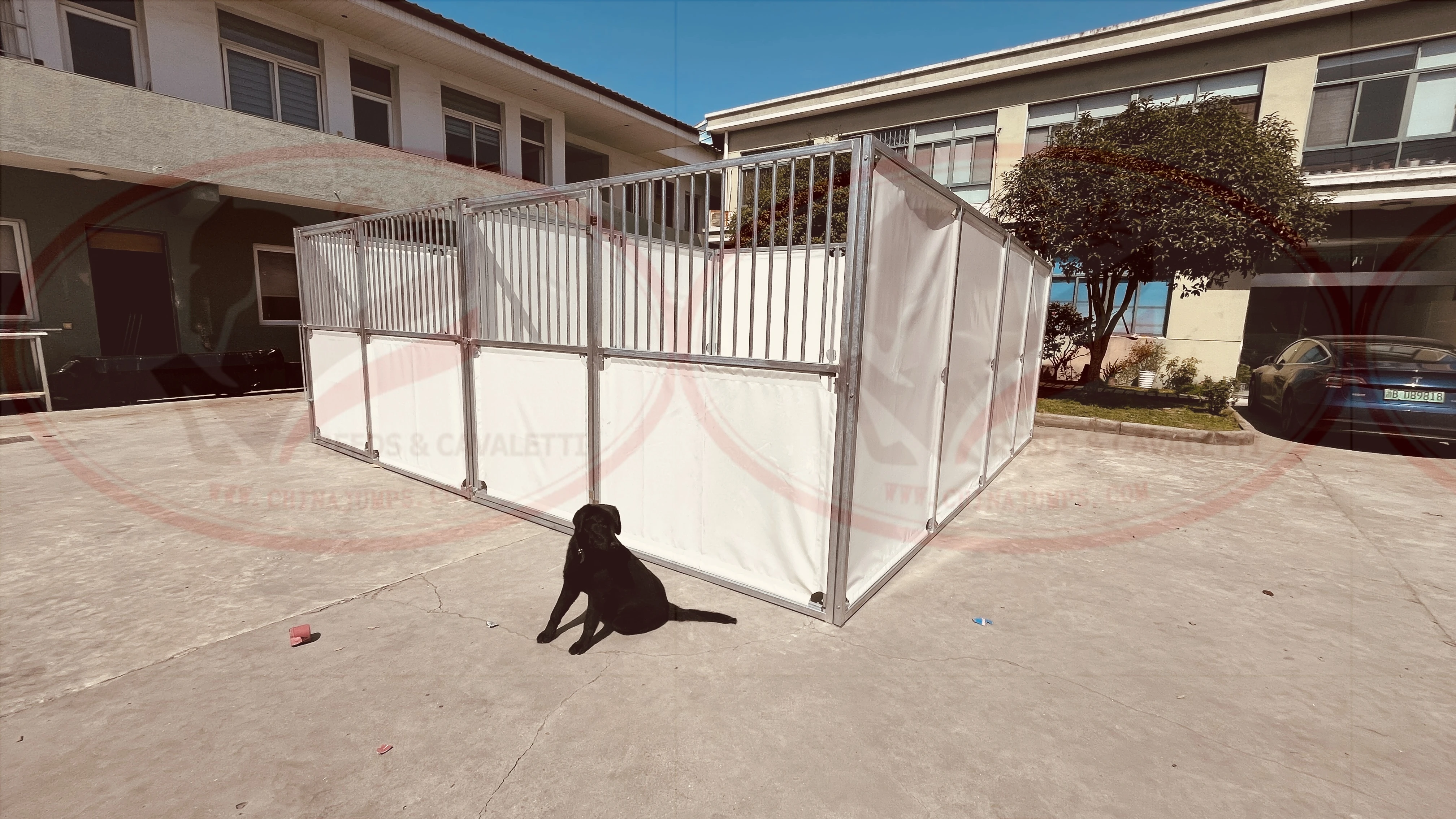 Portable Horse Stable Outdoor boxesTemporary Stable HDG steel PVC