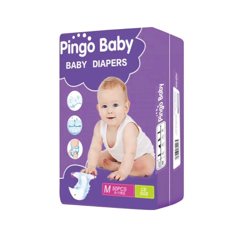 Продажа Pingo Детские регулируемые экологические хлопковые одноразовые детские подгузники descard aveis Fraldas нетканые ткани с
