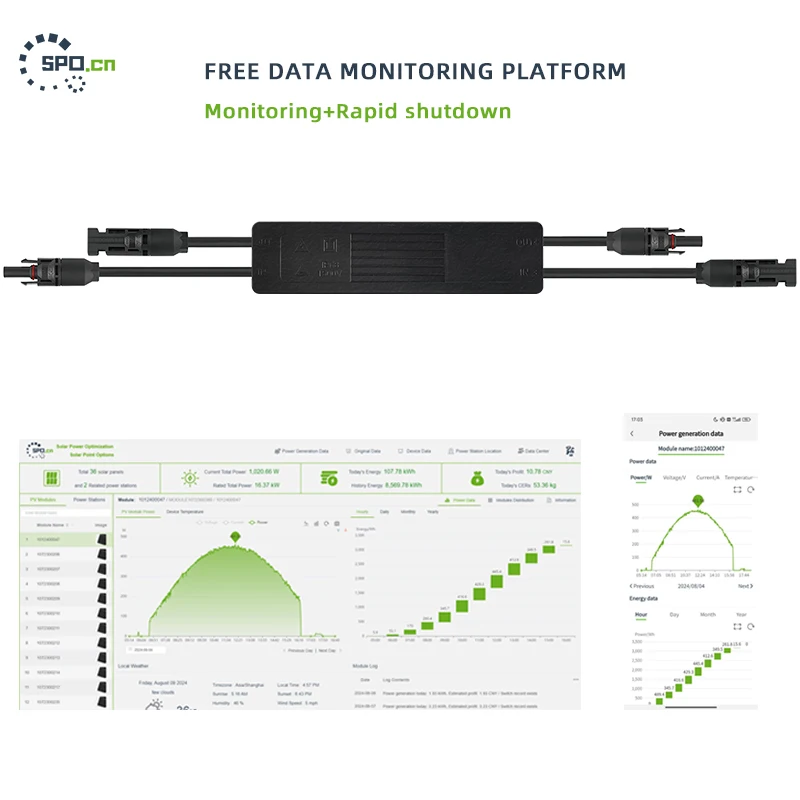 SPO Solar Panel RSD Safety Rapid Shutdown with APP Data Monitoring