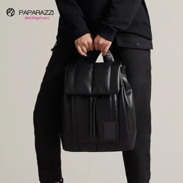 #PA0296 Made in Myanmar Tariff Free  Vegan PU Vertically Quilted Ladies Back Pack Bag Custom Water Proof Back Pack for women