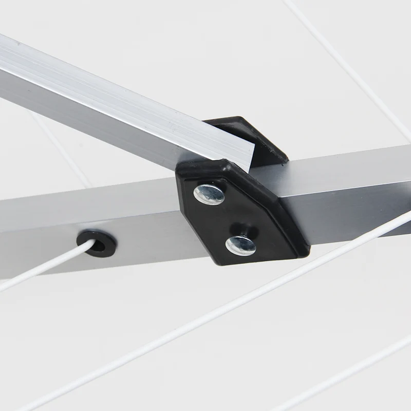 Folding Clothes Drying Rack Large Drying Space Wall Mounted Aluminum Outdoor Clothing Single Bathroom Clothing Organizer Polygon