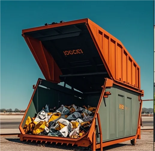 Industrial Customized Carbon Steel Roll Off Waste Management  garbage dumpster Outdoor mobile Scrap metal skip bin