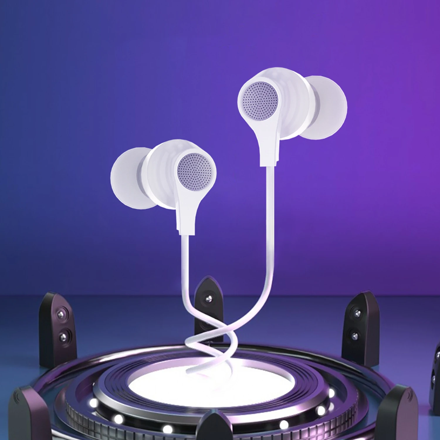 KINGLEEN i1912 Wired Earphone Headphone Handsfree Mic 3.5mm Stereo Sound Headset Earbuds Earpieces Microphone Earphones