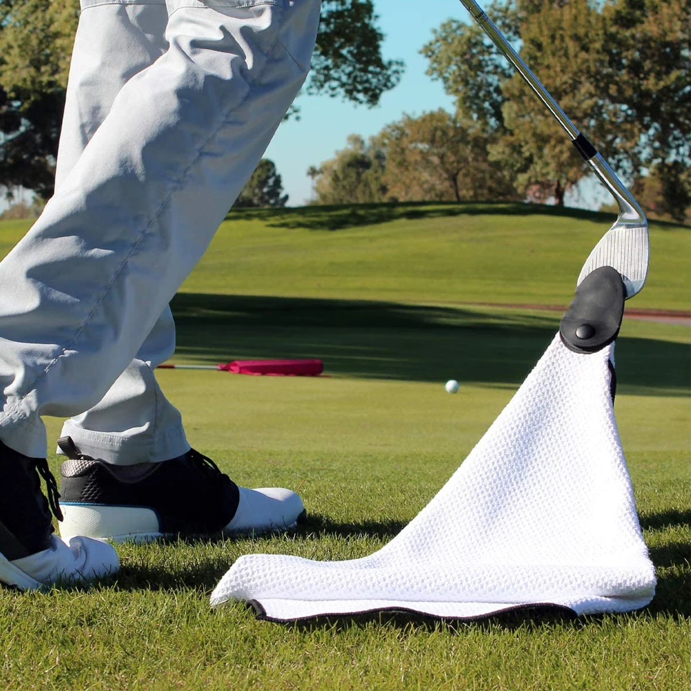 Strong microfiber tri-fold magnetic golf towel waffle weave custom sublimation print