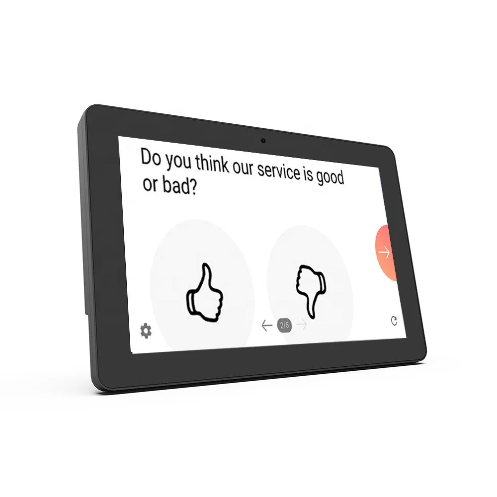10.1inch Wall mount Android touch screen happy or not machine smile face sale service rating software customer evaluation device