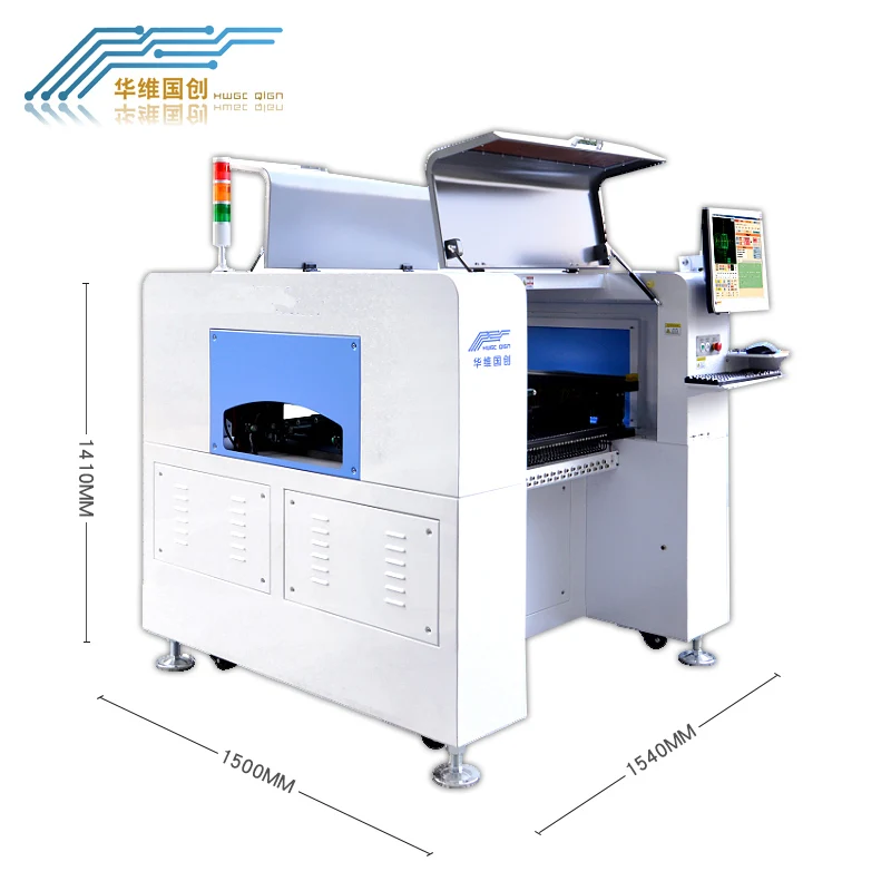 Pick and Place HW-T8SG-80F With 10 Cameras+80 Feeders+ Servo Motor+Straight Guide Rail SMD Soldering Machine Mini Pick And Place