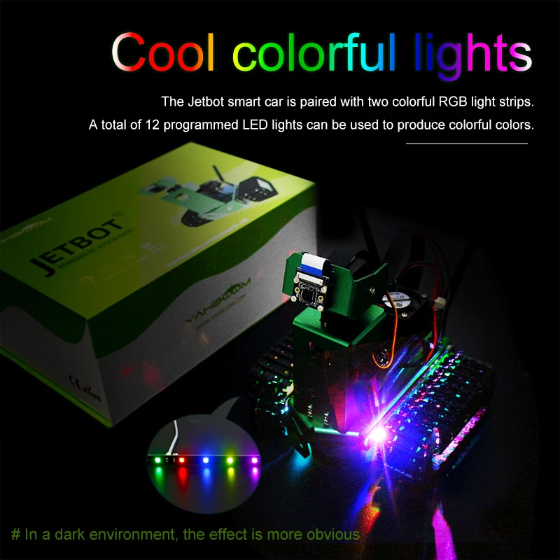 Yahboom Jetbot standard version programmable ros robot with HD camera compatible with Jetson Nano board 4GB